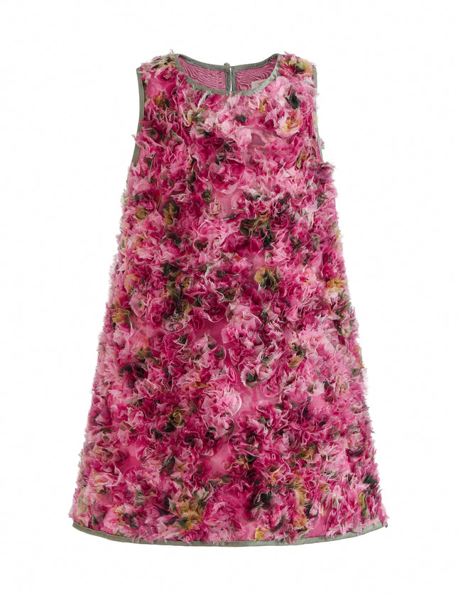 kids atelier tulleen Pink Sylvie Floral Textured Dress