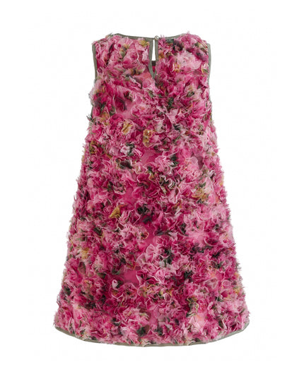 kids atelier tulleen Pink Sylvie Floral Textured Dress