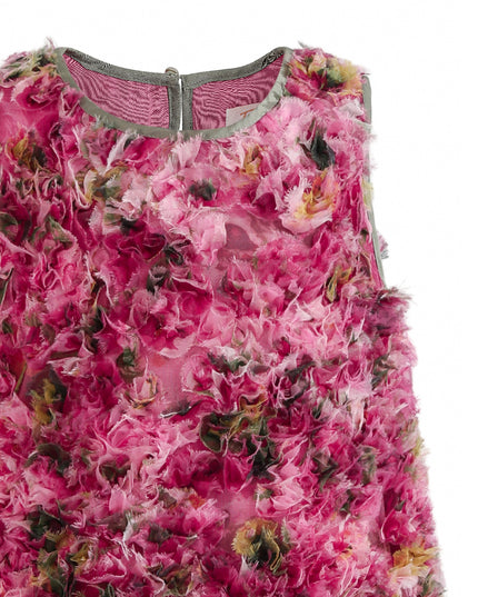kids atelier tulleen Pink Sylvie Floral Textured Dress