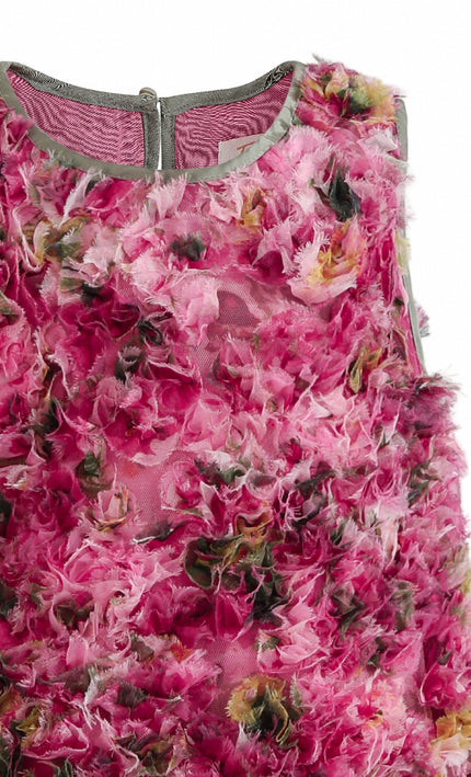 kids atelier tulleen Pink Sylvie Floral Textured Dress