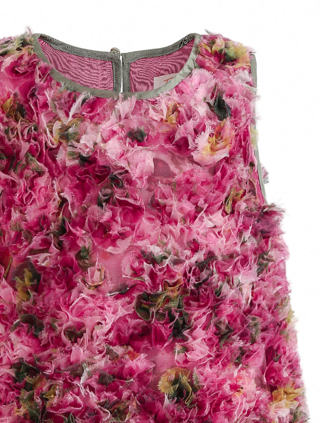 kids atelier tulleen Pink Sylvie Floral Textured Dress