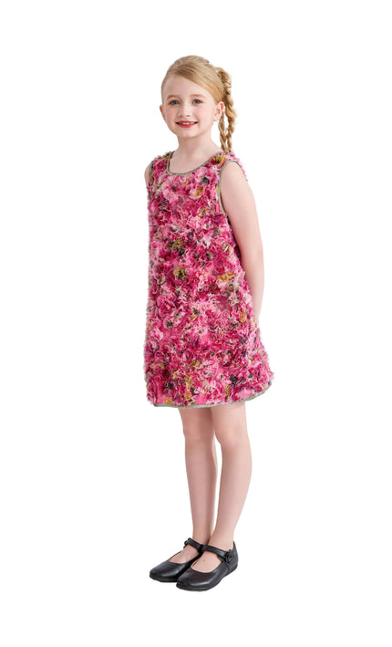 kids atelier tulleen Pink Sylvie Floral Textured Dress