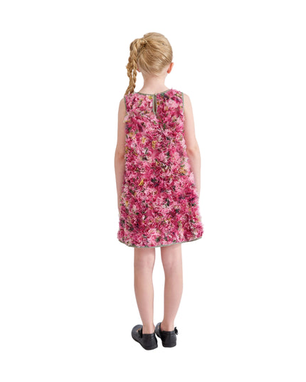 kids atelier tulleen Pink Sylvie Floral Textured Dress