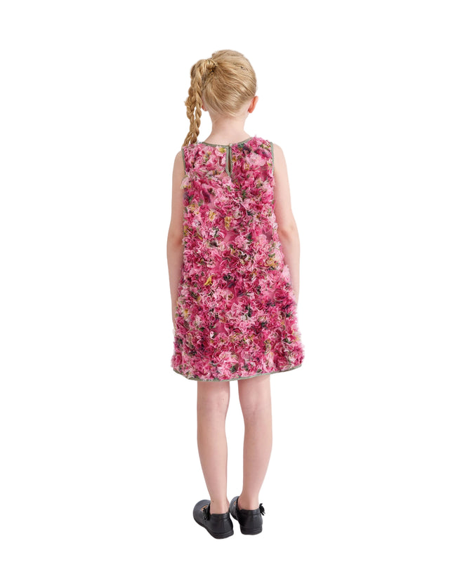 kids atelier tulleen Pink Sylvie Floral Textured Dress