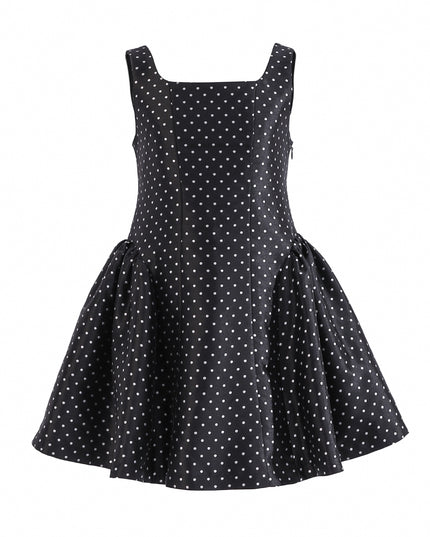 kids atelier tulleen Black Vivienne Polka Dot Dress