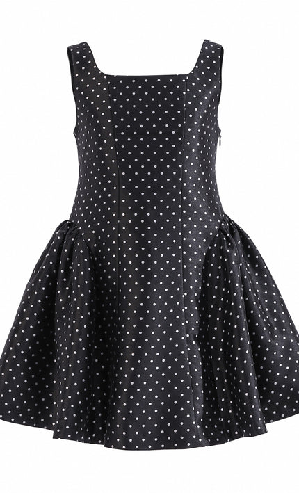kids atelier tulleen Black Vivienne Polka Dot Dress