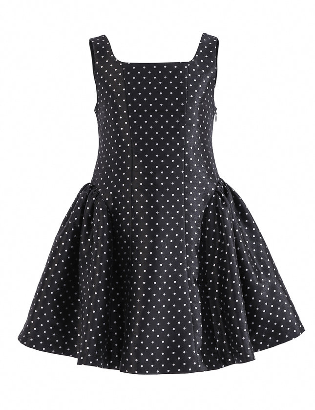 kids atelier tulleen Black Vivienne Polka Dot Dress