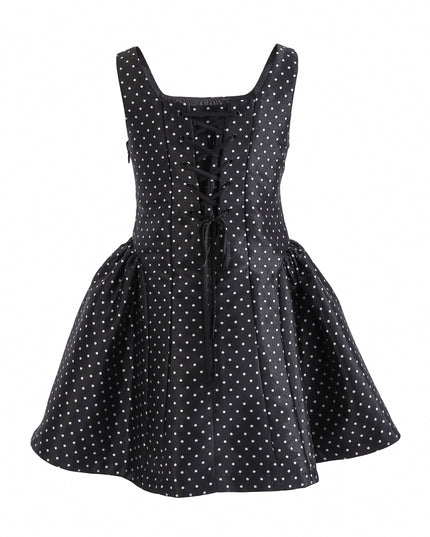 kids atelier tulleen Black Vivienne Polka Dot Dress