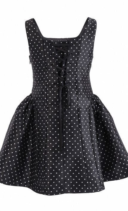 kids atelier tulleen Black Vivienne Polka Dot Dress