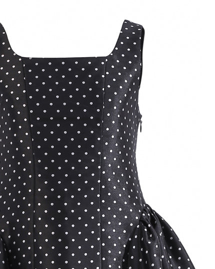 kids atelier tulleen Black Vivienne Polka Dot Dress