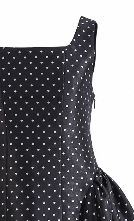 kids atelier tulleen Black Vivienne Polka Dot Dress