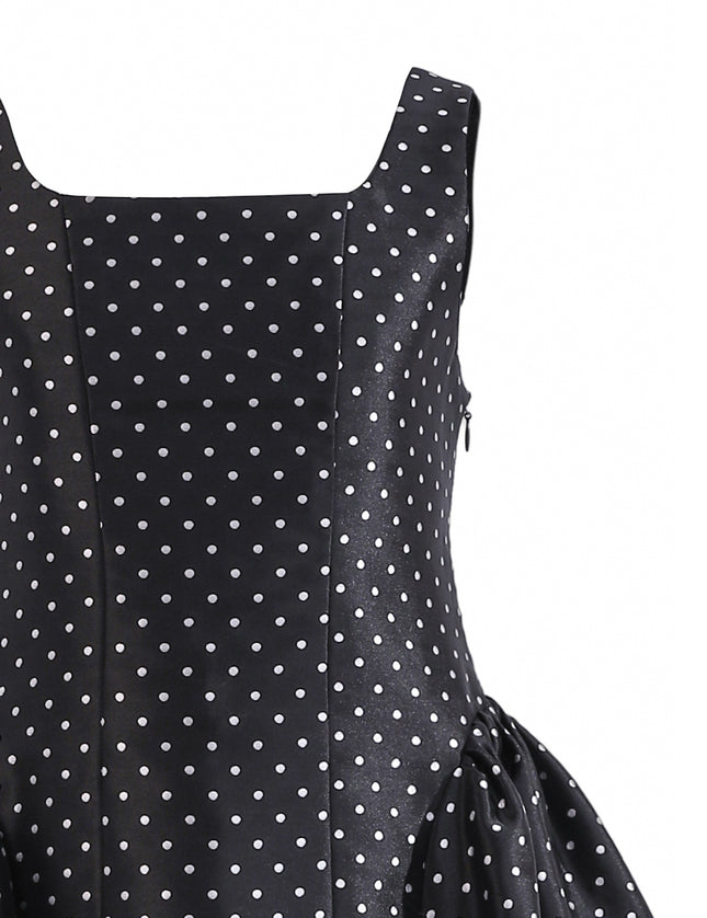 kids atelier tulleen Black Vivienne Polka Dot Dress
