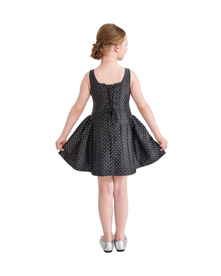 kids atelier tulleen Black Vivienne Polka Dot Dress