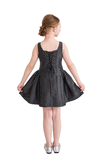 kids atelier tulleen Black Vivienne Polka Dot Dress