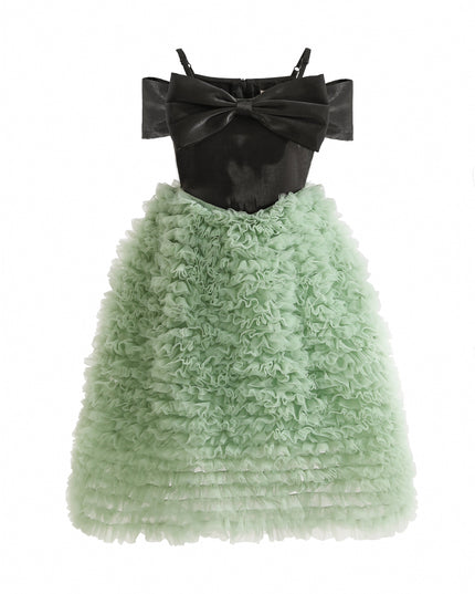 kids atelier tulleen Black & Green Marcella Bow Dress