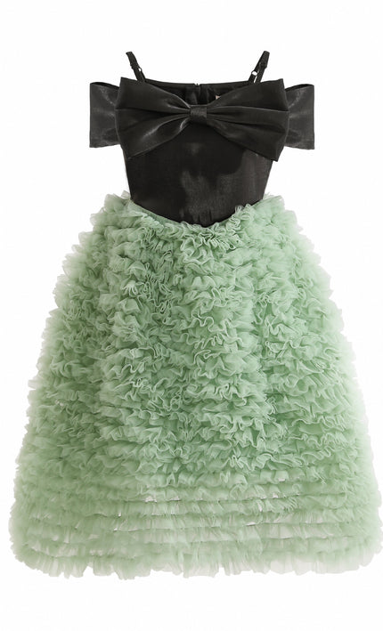 kids atelier tulleen Black & Green Marcella Bow Dress