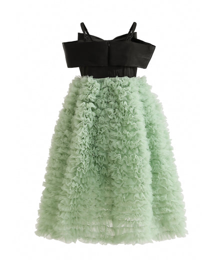 kids atelier tulleen Black & Green Marcella Bow Dress