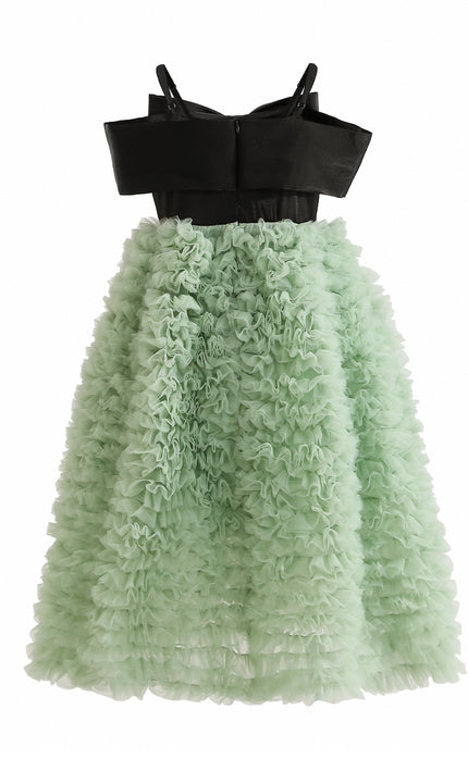 kids atelier tulleen Black & Green Marcella Bow Dress