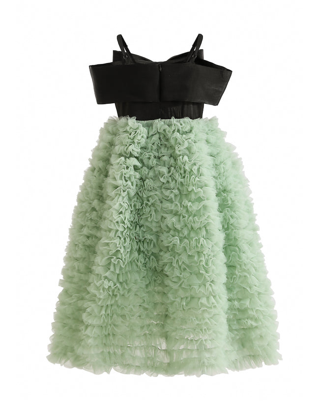 kids atelier tulleen Black & Green Marcella Bow Dress