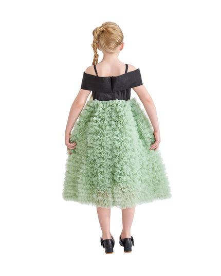 kids atelier tulleen Black & Green Marcella Bow Dress