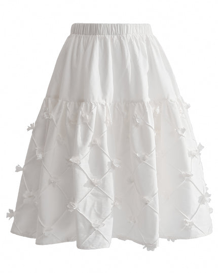 kids atelier tulleen White Lucienne Quilted Skirt Set