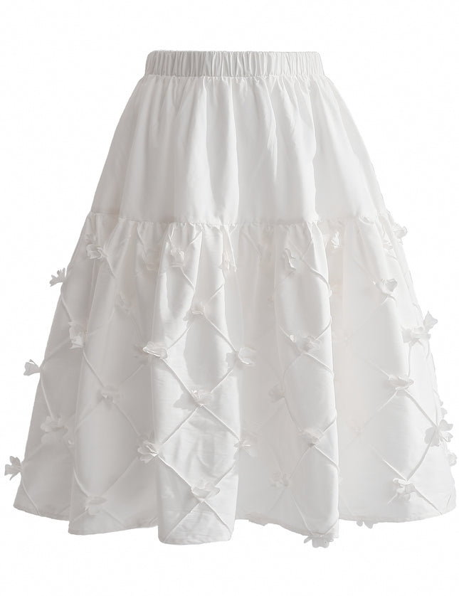 kids atelier tulleen White Lucienne Quilted Skirt Set