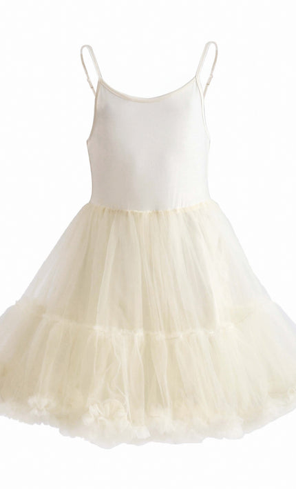 kids atelier tulleen Ivory Amorette Floral Appliqué Top and Dress Set