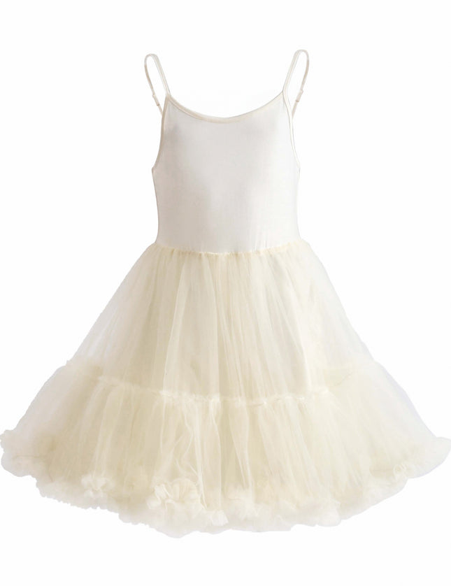 kids atelier tulleen Ivory Amorette Floral Appliqué Top and Dress Set
