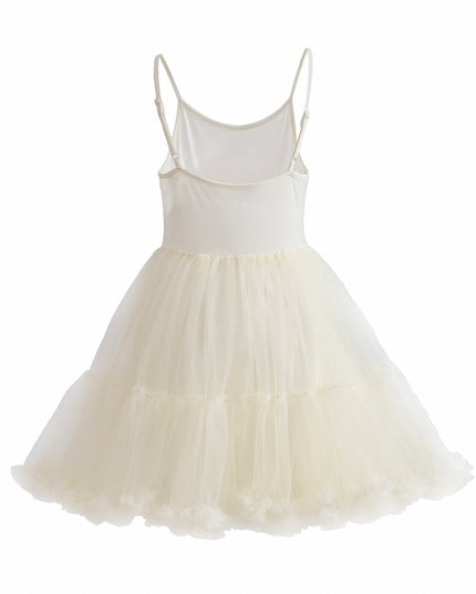 kids atelier tulleen Ivory Amorette Floral Appliqué Top and Dress Set