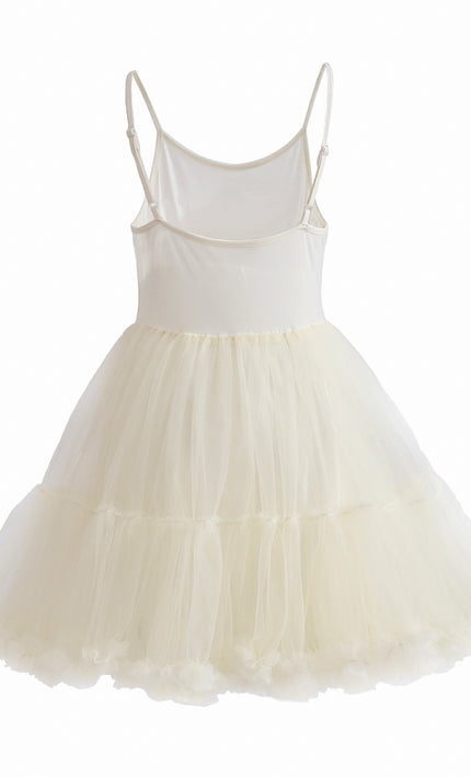 kids atelier tulleen Ivory Amorette Floral Appliqué Top and Dress Set