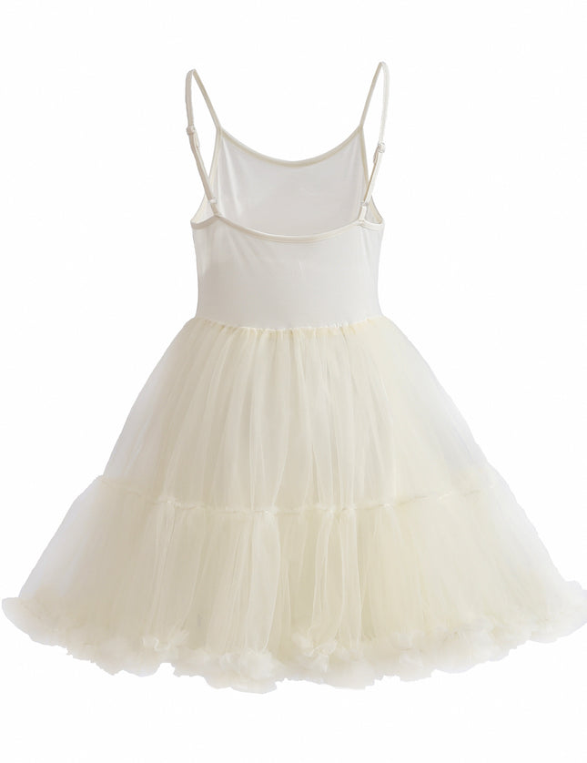 kids atelier tulleen Ivory Amorette Floral Appliqué Top and Dress Set