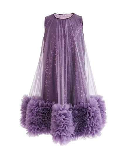 kids atelier tulleen Purple Serenata Glitter Tulle Dress
