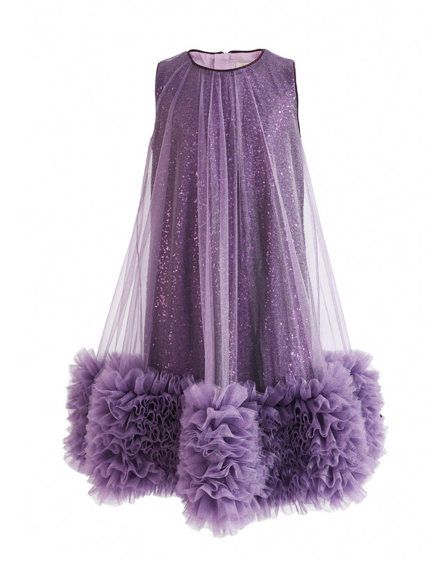 kids atelier tulleen Purple Serenata Glitter Tulle Dress