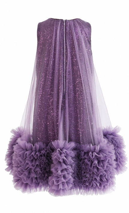kids atelier tulleen Purple Serenata Glitter Tulle Dress