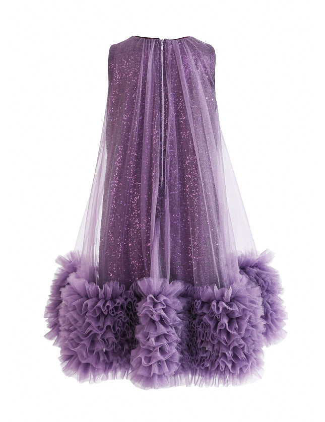 kids atelier tulleen Purple Serenata Glitter Tulle Dress