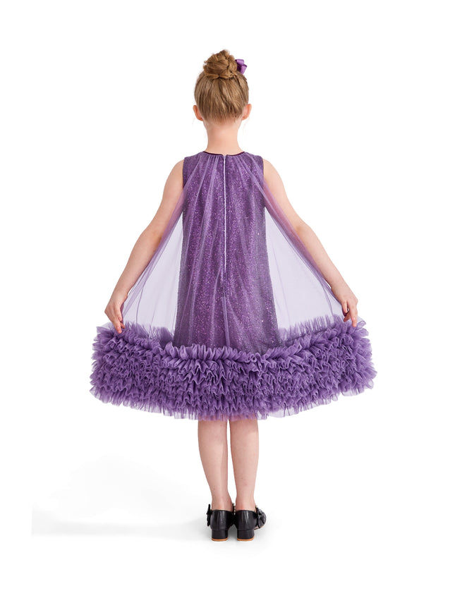 kids atelier tulleen Purple Serenata Glitter Tulle Dress