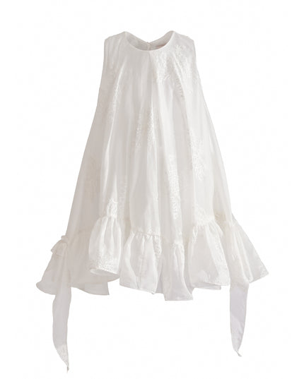 kids atelier tulleen White Marcelline Ruffle Hem Dress
