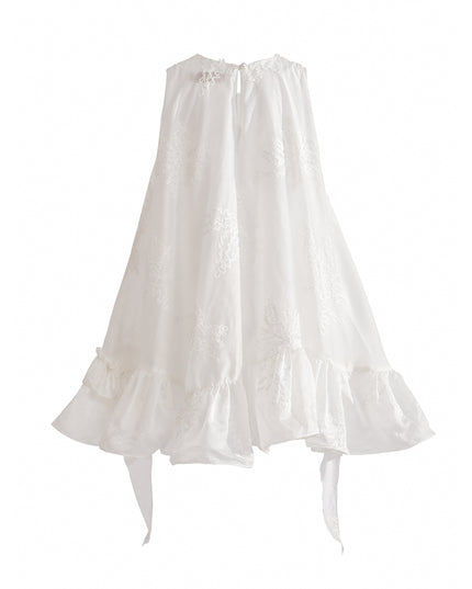 kids atelier tulleen White Marcelline Ruffle Hem Dress