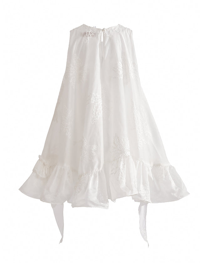 kids atelier tulleen White Marcelline Ruffle Hem Dress