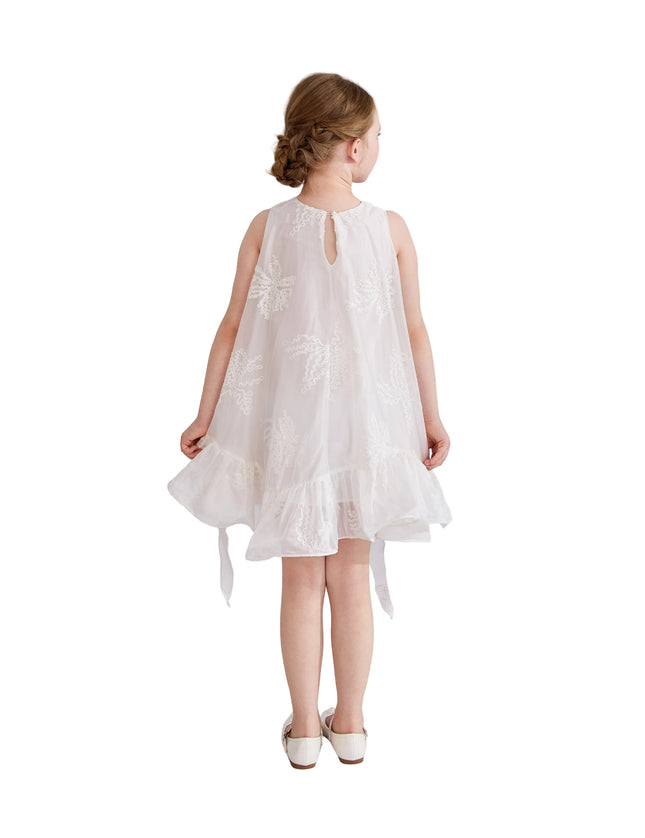 kids atelier tulleen White Marcelline Ruffle Hem Dress
