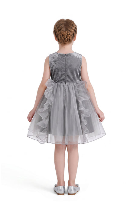 kids atelier tulleen Gray Leonora Sequin Tulle Dress