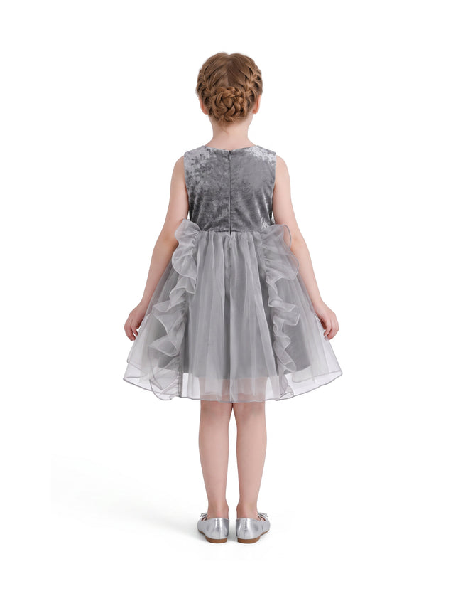kids atelier tulleen Gray Leonora Sequin Tulle Dress