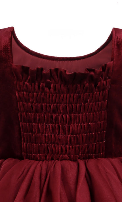 kids atelier tulleen Red Alina Sequin Tulle Dress