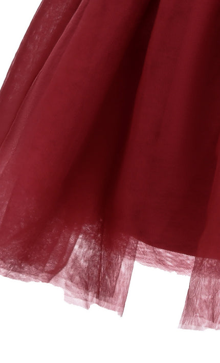 kids atelier tulleen Red Alina Sequin Tulle Dress