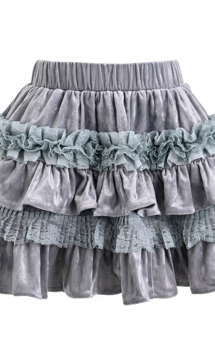 kids atelier tulleen Gray Melina Bow Ruffle Set