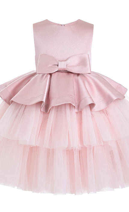 kids atelier tulleen Pink Fabiana Bow Dress