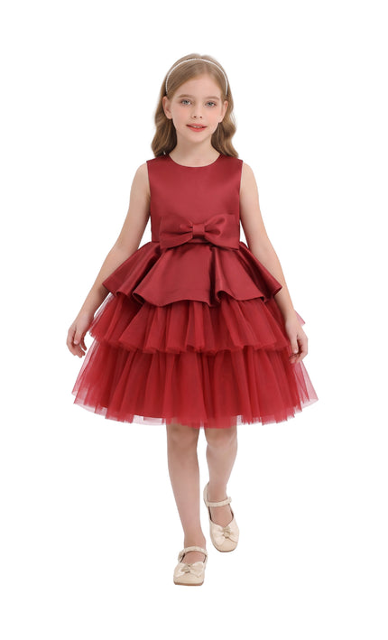 kids atelier tulleen Red Fabiana Bow Dress