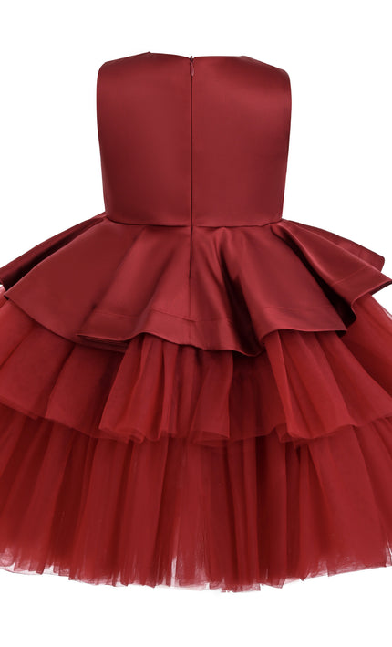 kids atelier tulleen Red Fabiana Bow Dress