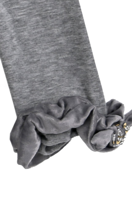 kids atelier tulleen Gray Natasha Ruffle Skirt Set
