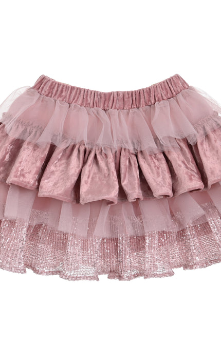 kids atelier tulleen Pink Natasha Ruffle Skirt Set